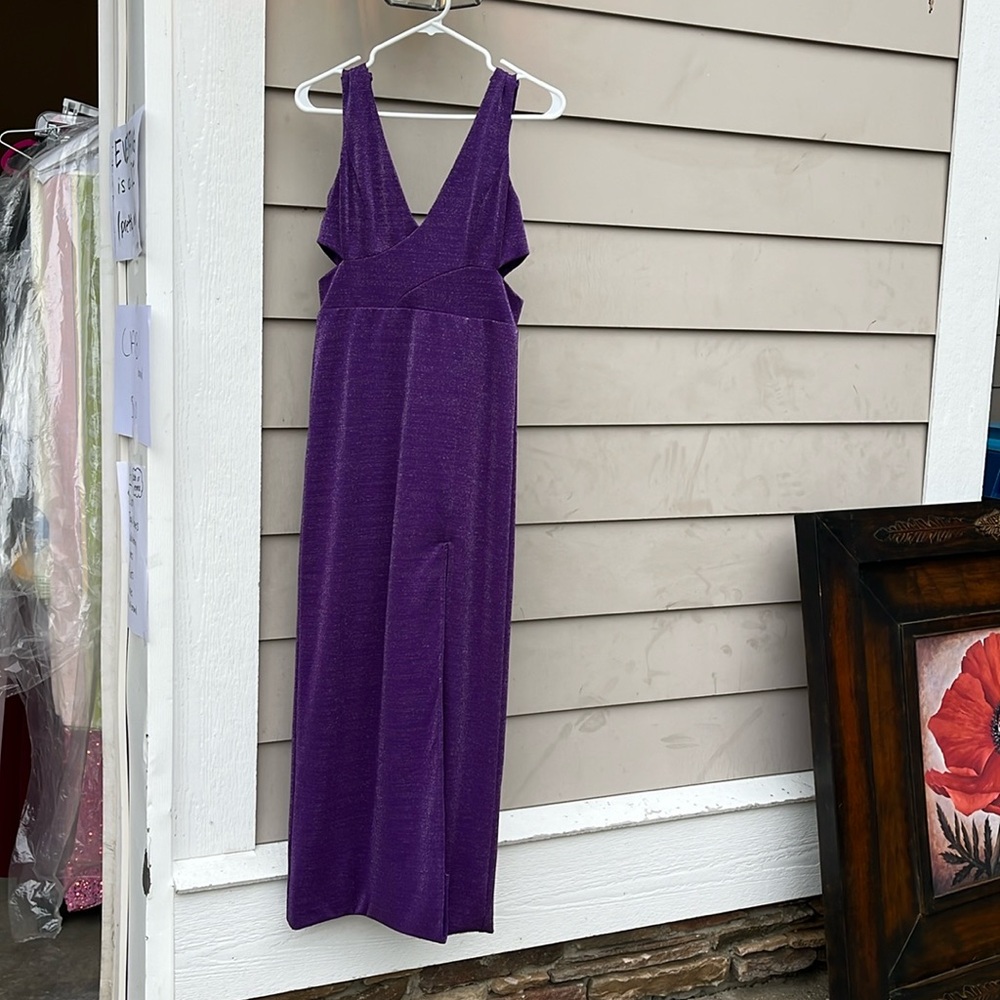 purple shimmery dress